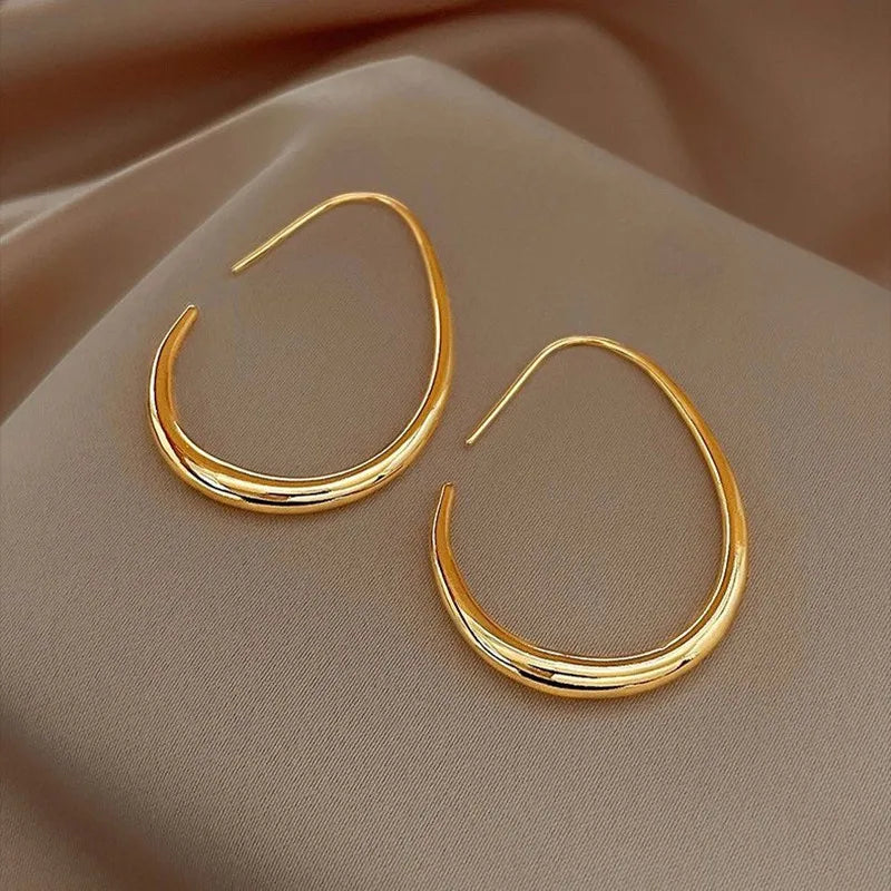 2PC Elegant Water Drop Earrings -18K Gold Plated Copper Jewelry, Suitable for Women - Minimalist Design for Daily Wear-8815