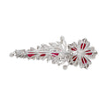 18K White Gold 6.81 Carat Ruby Blossom Brooch