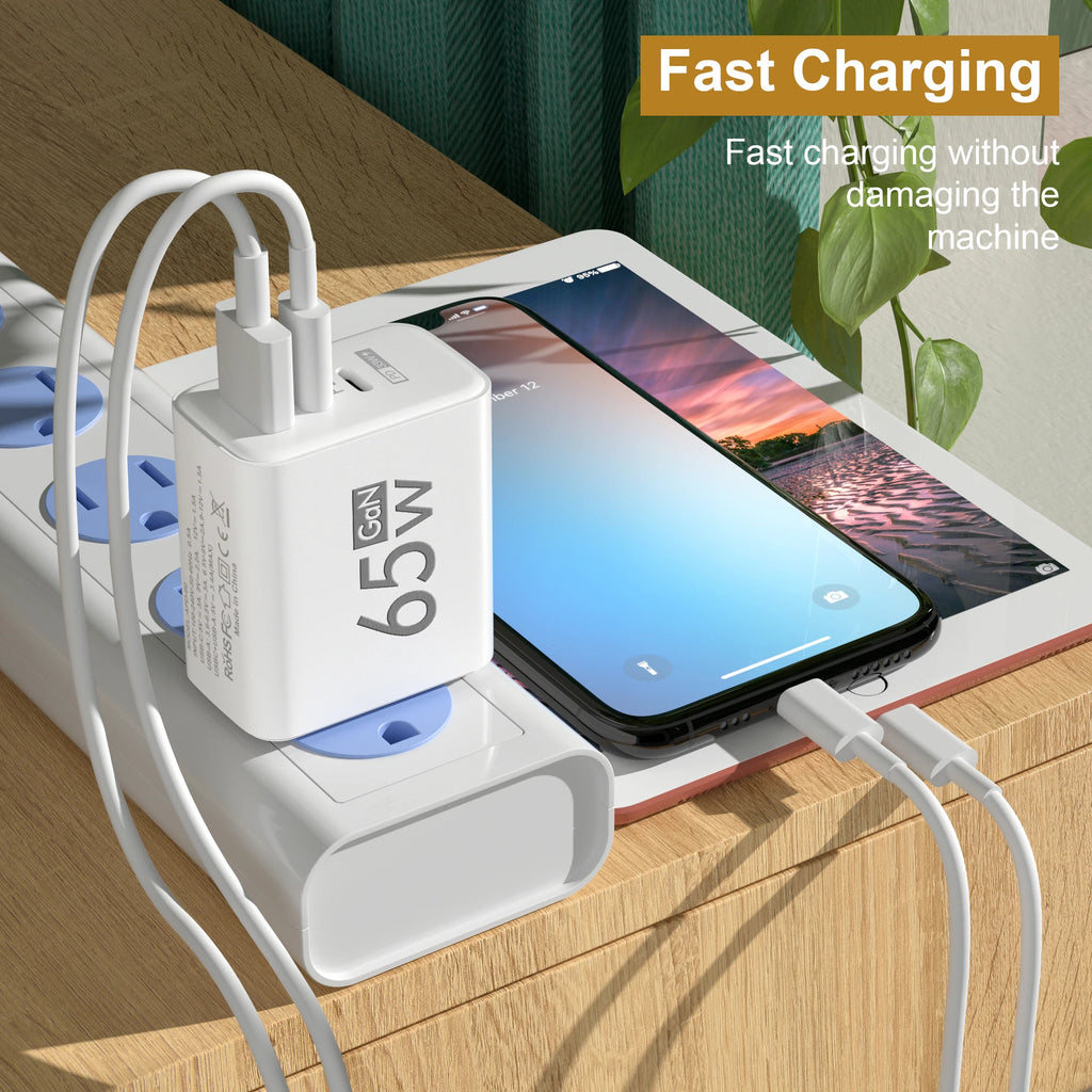3 in 1 Quick Charge 3.0 USB Charger Type C PD Fast Charging Adapter EU/US/KR Plug Wall Charger For iPhone Xiaomi Samsung Huawei