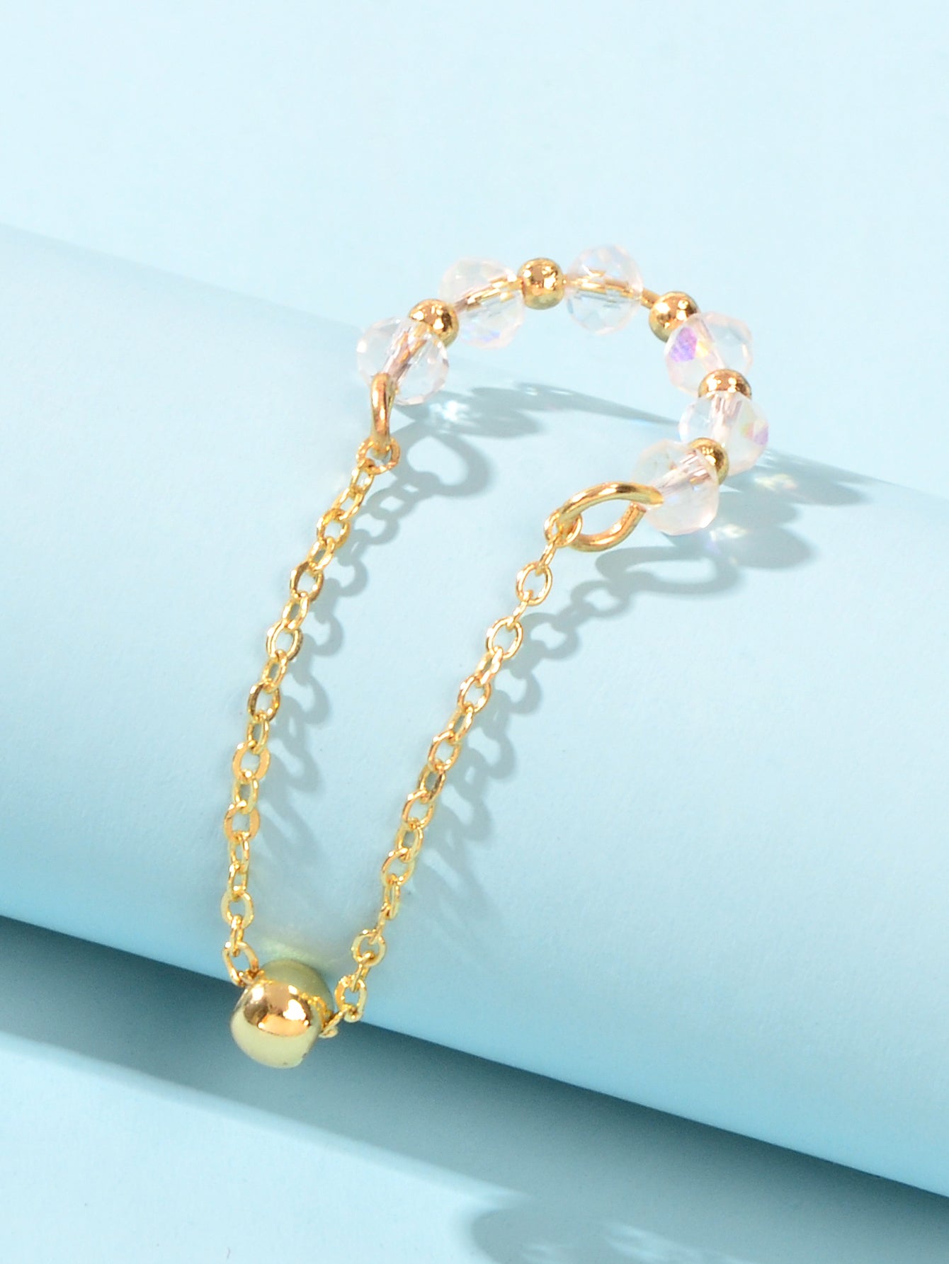 Gold Tassel Ball Ear Clip Non-Piercing Cartilage Earrings Unisex Ear Cuff 1 pc-1