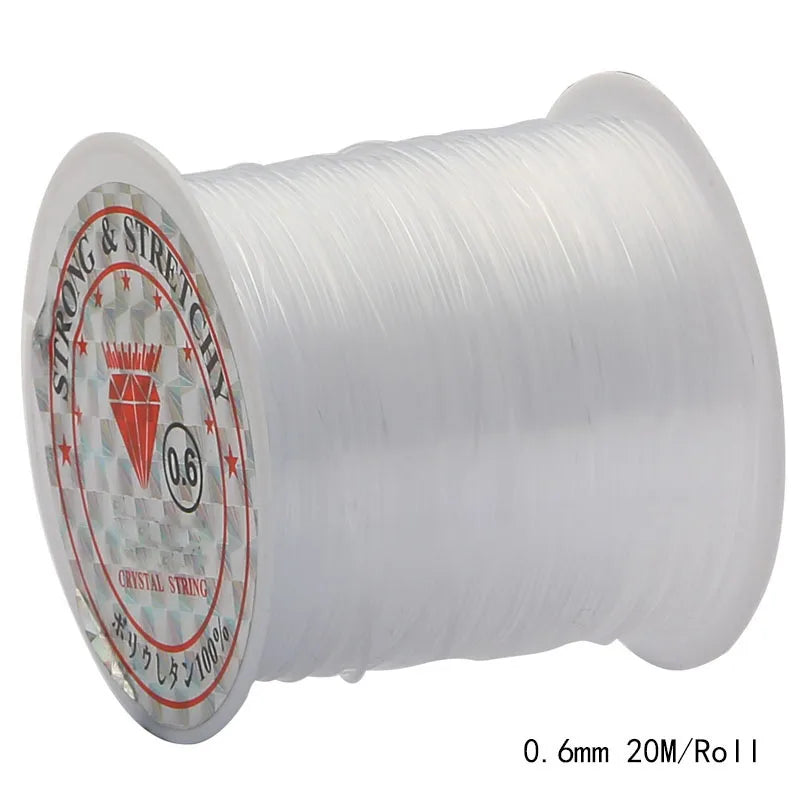 0.2/0.25/0.3/0.35/0.4/0.45/0.5/0.6mm 1 Roll Fish Line Wire Clear Non-stretch Strong Nylon String Beading Cord Thread Jewelry DIY