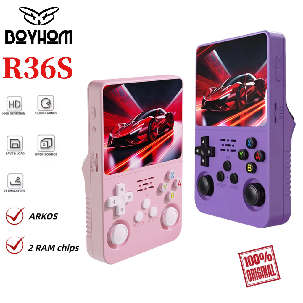 ARKOS 100% Original R36S Retro Handheld Game Console 3.5'' IPS,15000+ Games, Linux Portable Pocket Player, Back to School Gifts
