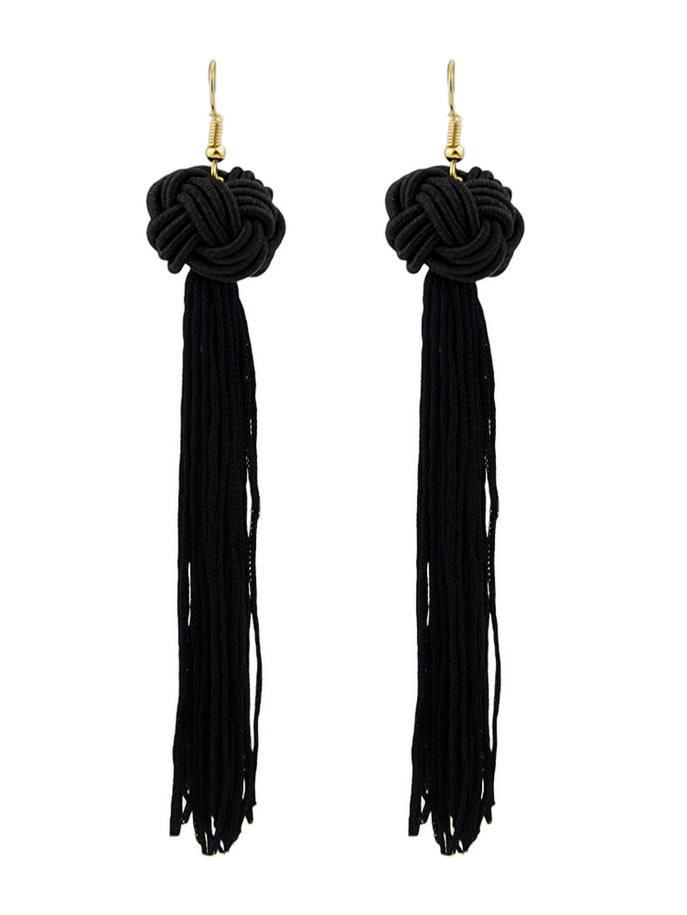 Holiday Ethnic Traditional Jewellery Colorful Rope Long Tassel Bohemian Earrings