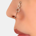 1 pc Faux Lip Ear Nose Gold Silver Twisted Non Piercing Clip On Nose Hoop Rings