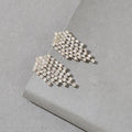 Sparkly Full Rhinestone Chandelier Tassel Linear Drop Earrings Bridal Jewellery