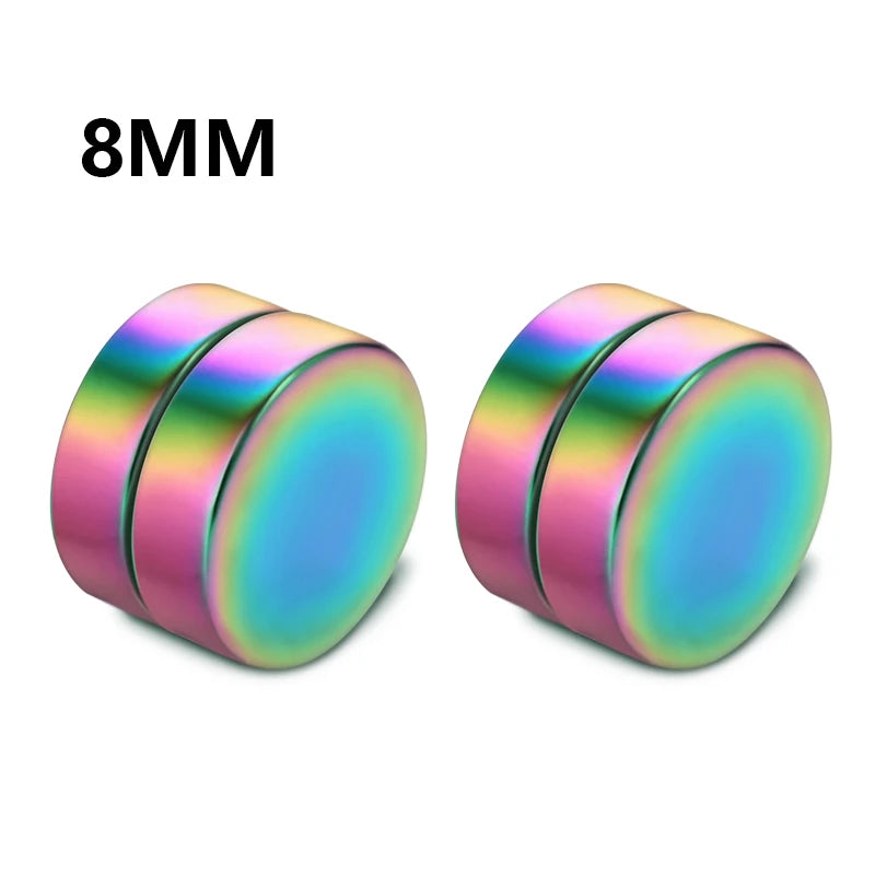 1Pair Fashion Magnetic Clip Ear Stud Non Piercing Earrings Fake Earrings Gift for Men Women Jewelry