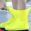 1 Pair Silicone WaterProof Shoe Covers Lip-resistant Rubber Rain Boot Rain Gear Overshoes Accessories for Outdoor Rainy Day