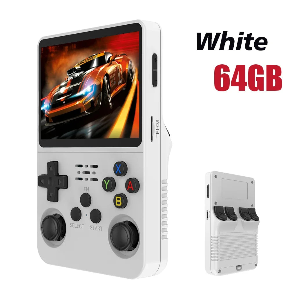 EW Green R36S Retro Handheld Game Console Linux System 3.5 Inch IPS Screen Portable Pocket Video Player 64GB 128G Game Kid Gift