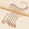 1 pc Boho Chic Long Chain Tassel Conch Ear Cuff Cartilage Wrap Around Earring