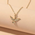Fashion Accessories Minimalist Gold Chain Bird Pendant Necklace Women Jewellery