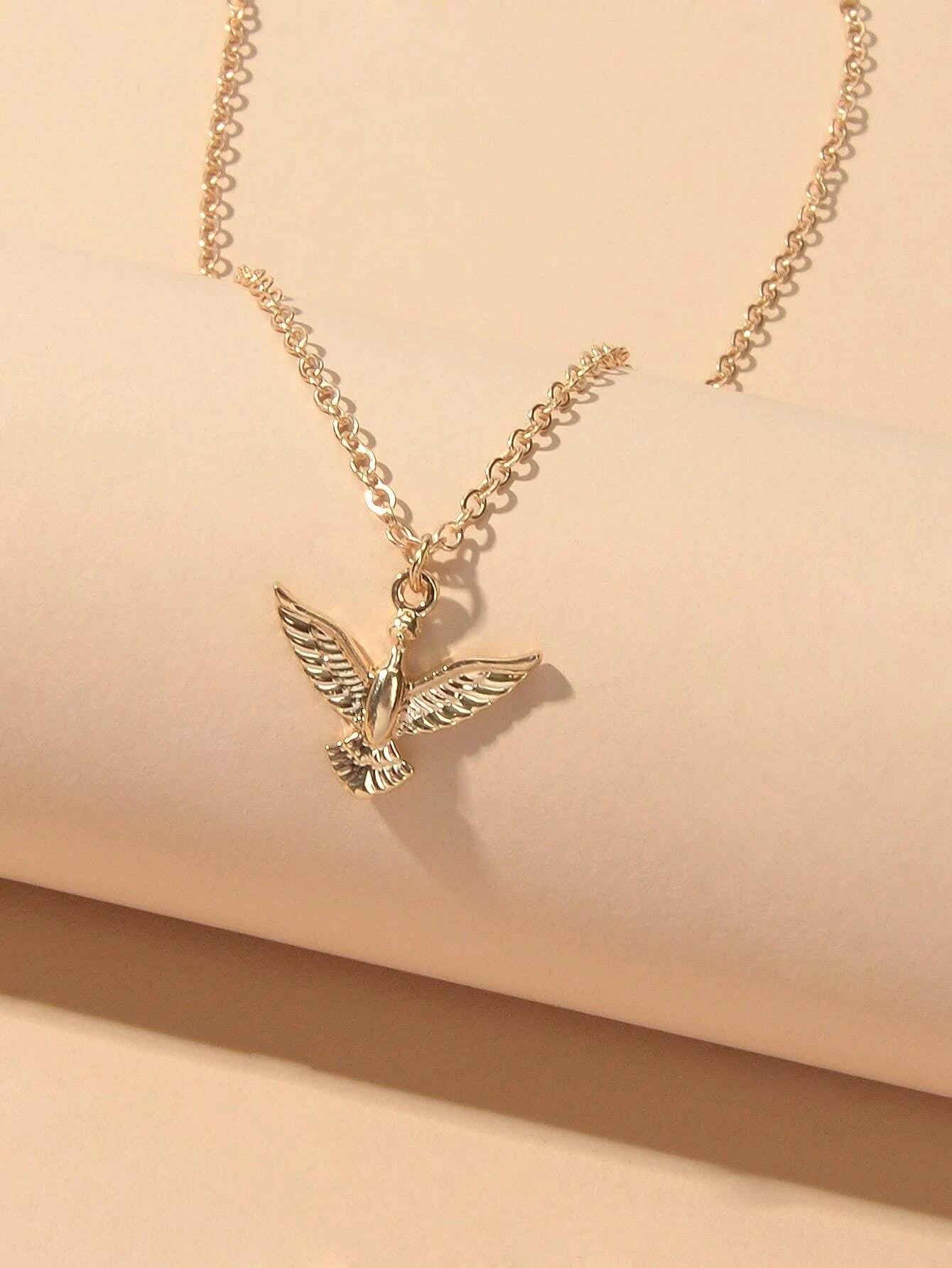 Fashion Accessories Minimalist Gold Chain Bird Pendant Necklace Women Jewellery-1