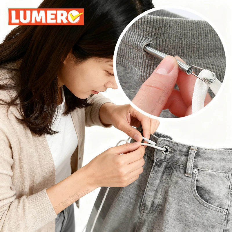 Bendable Spring Drawstring Threader, Flexible Metal Elastic Band Rope Threading Tool, for Sweatpants Hoodies, Sewing Accessories