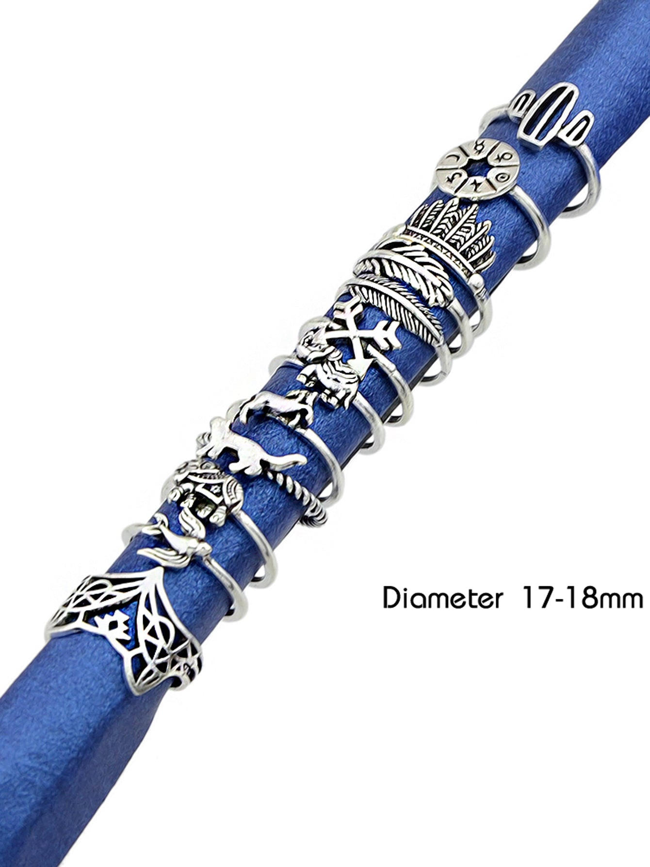 12 pcs Antique Silver Fox Bird Elephant Stackable Multiple Ring Set Jewellery-2