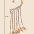 1 pc Boho Chic Long Chain Tassel Conch Ear Cuff Cartilage Wrap Around Earring