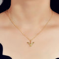 Fashion Accessories Minimalist Gold Chain Bird Pendant Necklace Women Jewellery