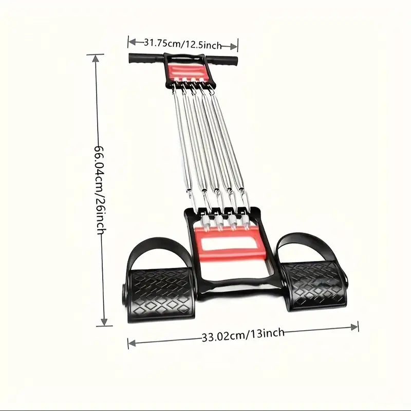 1pc Multifunctional Spring Pedal Puller - Adjustable Fitness Tensioner(Black)-1