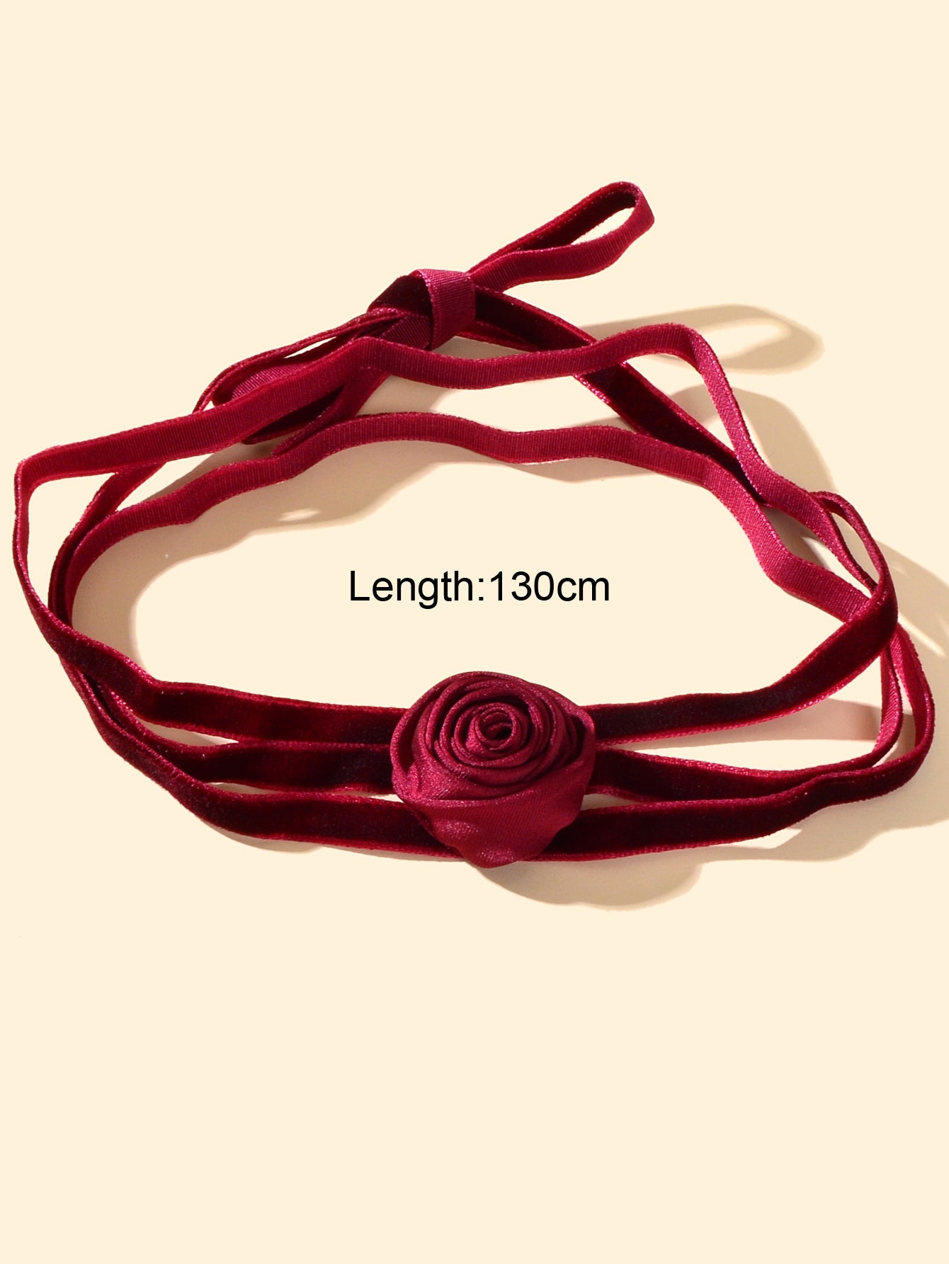 Retro Evening Party Accessories Adjustable Winered Velvet Rose Choker Necklace