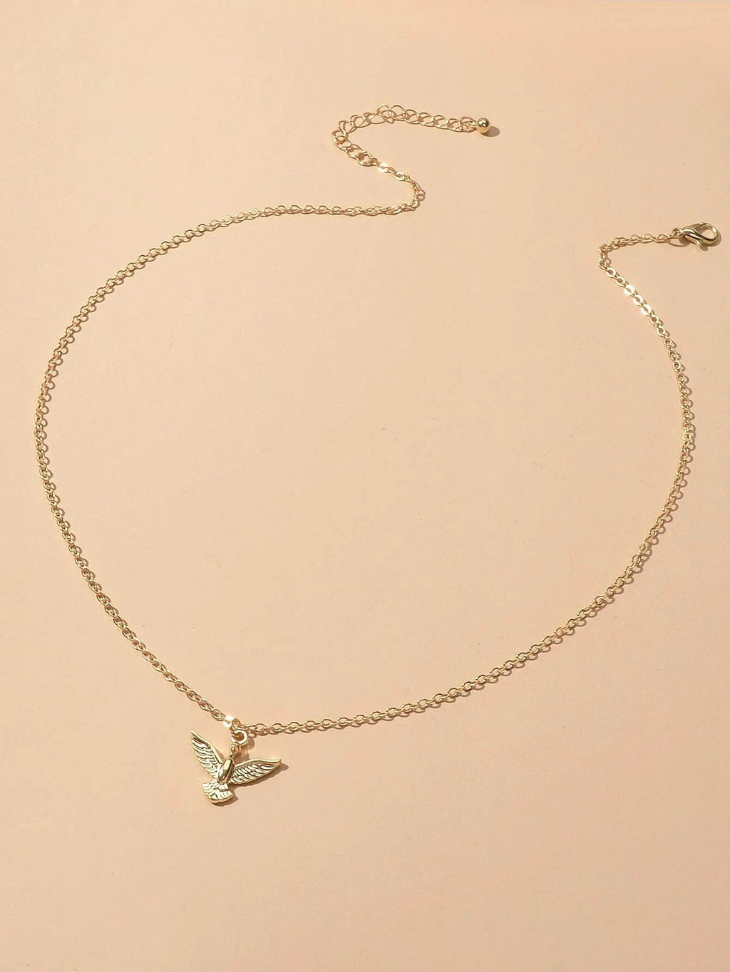 Fashion Accessories Minimalist Gold Chain Bird Pendant Necklace Women Jewellery-3