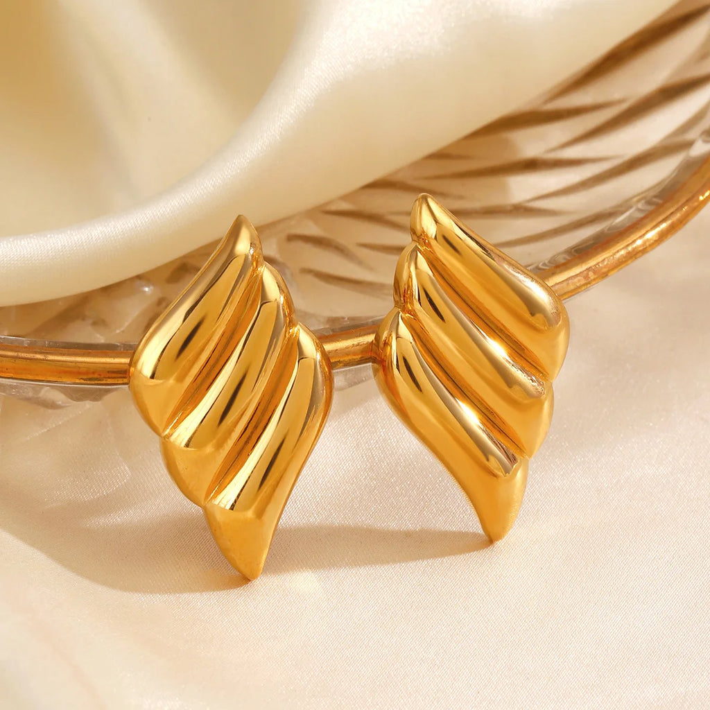 2 Pair Set Gold SIlver Color Knot Hoop Earring Set For Women Shiny Plating Trendy Earring Stud Cute Daily Wear Jewelry Set