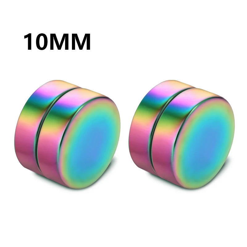 1Pair Fashion Magnetic Clip Ear Stud Non Piercing Earrings Fake Earrings Gift for Men Women Jewelry