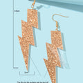Sparkling Retro Party Acrylic Exaggerated Women Lightning Bolt Dangle Earrings