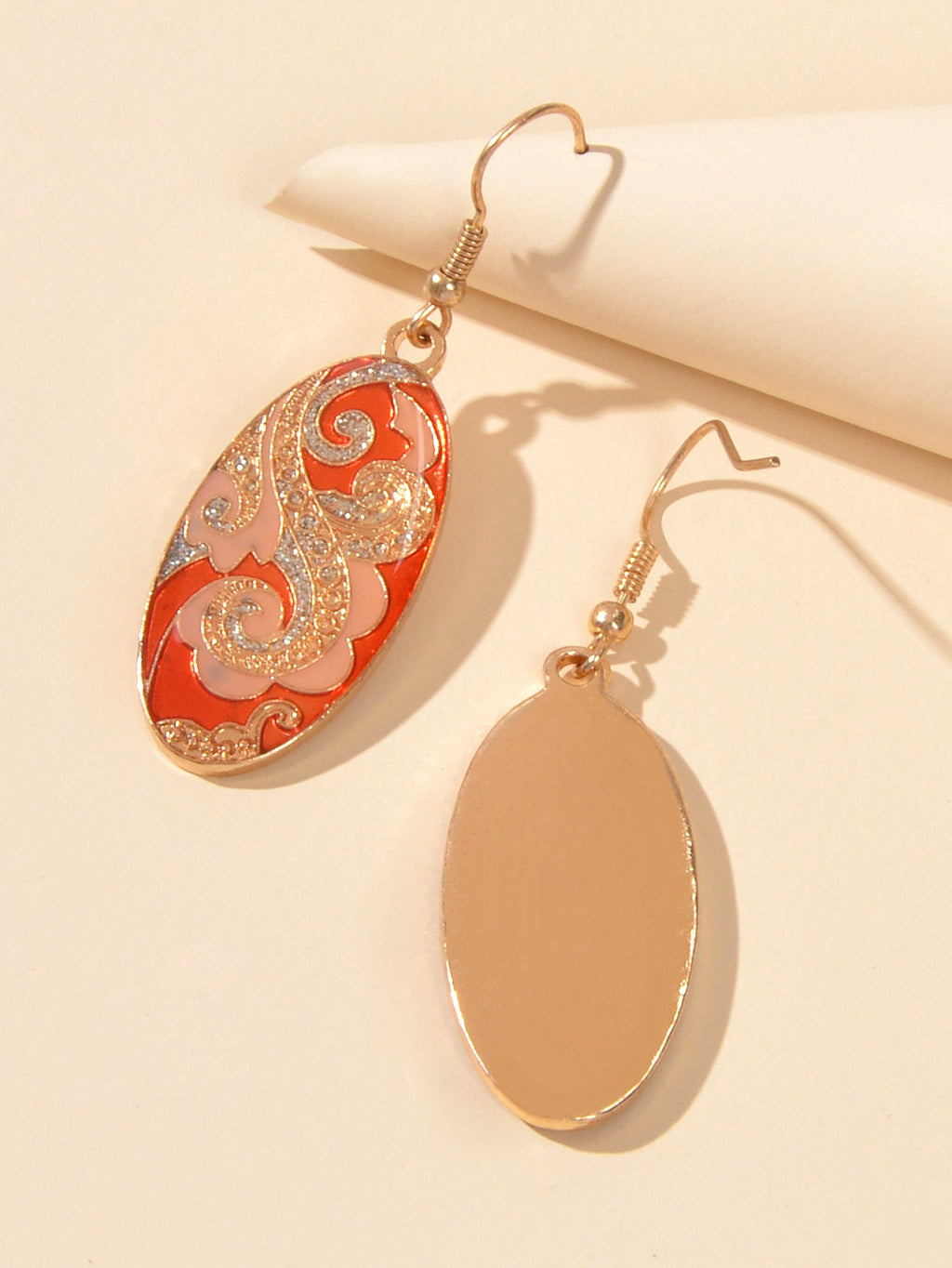 Traditional Indian Ethnic Jewellery Rhinestone Oval Dangle Bohemian Earrings