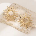 1 Pair fashion Temperament Elegant Sun Flower Stud Earrings