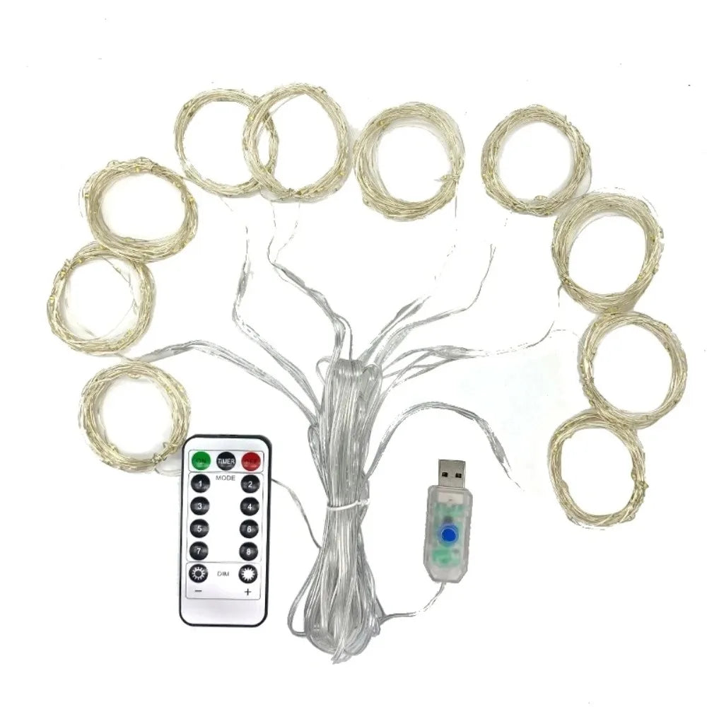 3Mx1M/2M/3M LED String Lights USB Fairy Lights Garland for New Year Wedding Festive Party Christmas Home Curtain Decoration