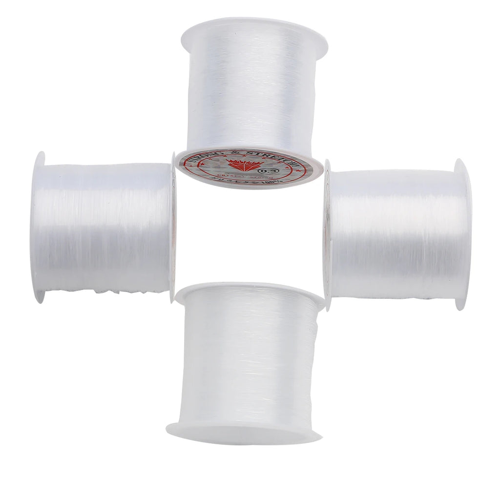 0.2/0.25/0.3/0.35/0.4/0.45/0.5/0.6mm 1 Roll Fish Line Wire Clear Non-stretch Strong Nylon String Beading Cord Thread Jewelry DIY