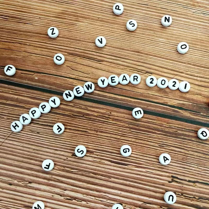 24 Grids High Quality Acrylic 26 English Letter Round Bead Box DIY Children's Early Education Handmade Bead Set