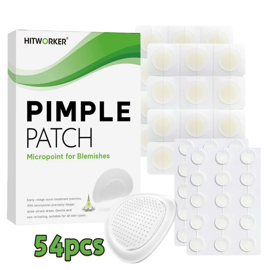 27/54/81-Piece HITWORKER Acne Patches - Infused with Salicylic Acid, Tea Tree Oil & Calendula Oil | For Acne & Blemishes, Residu