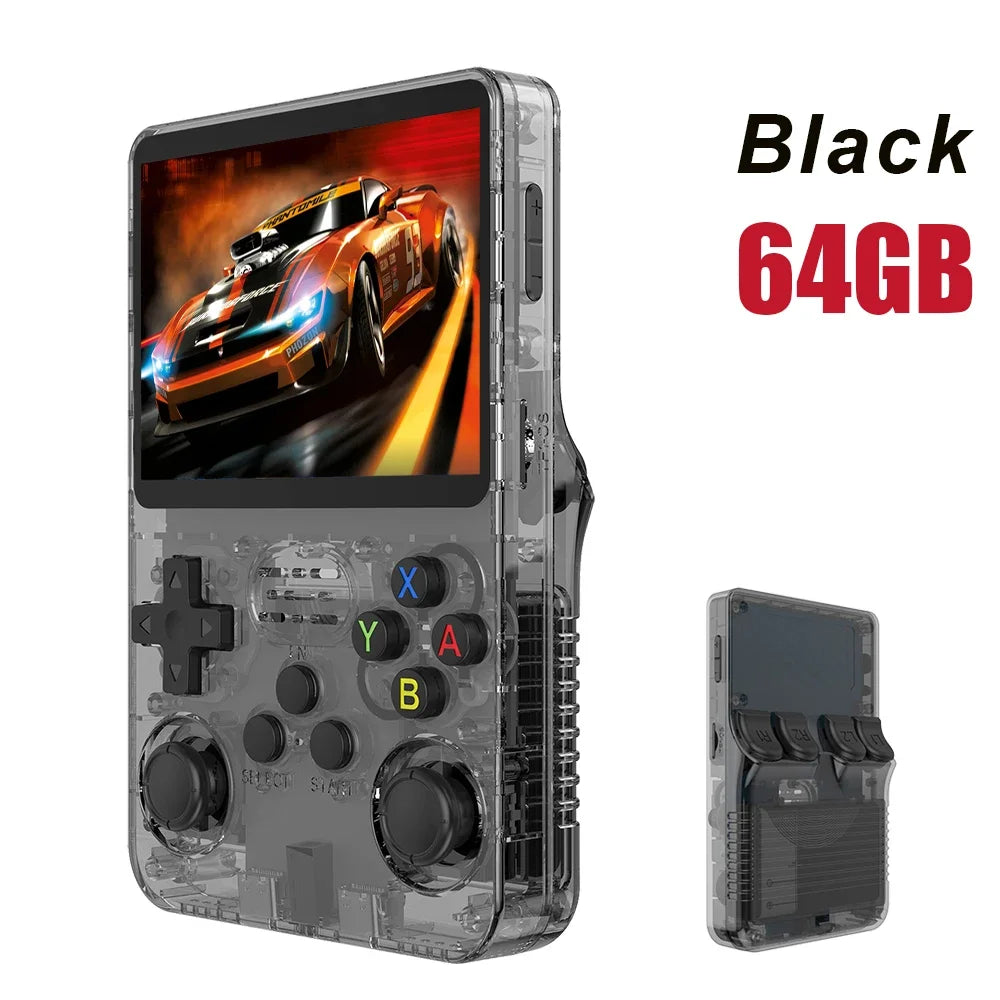 EW Green R36S Retro Handheld Game Console Linux System 3.5 Inch IPS Screen Portable Pocket Video Player 64GB 128G Game Kid Gift