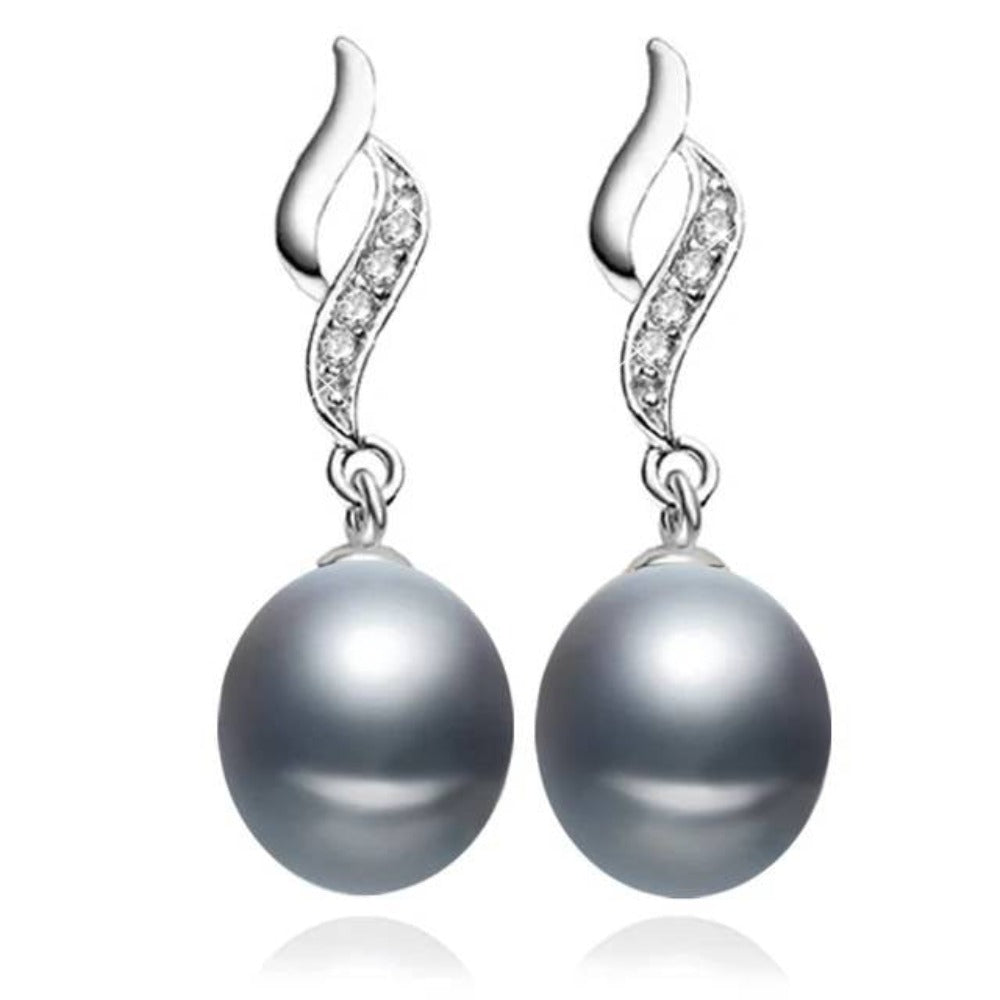 Eternal Drop Earrings Made With Genuine Freshwater Pearls-4