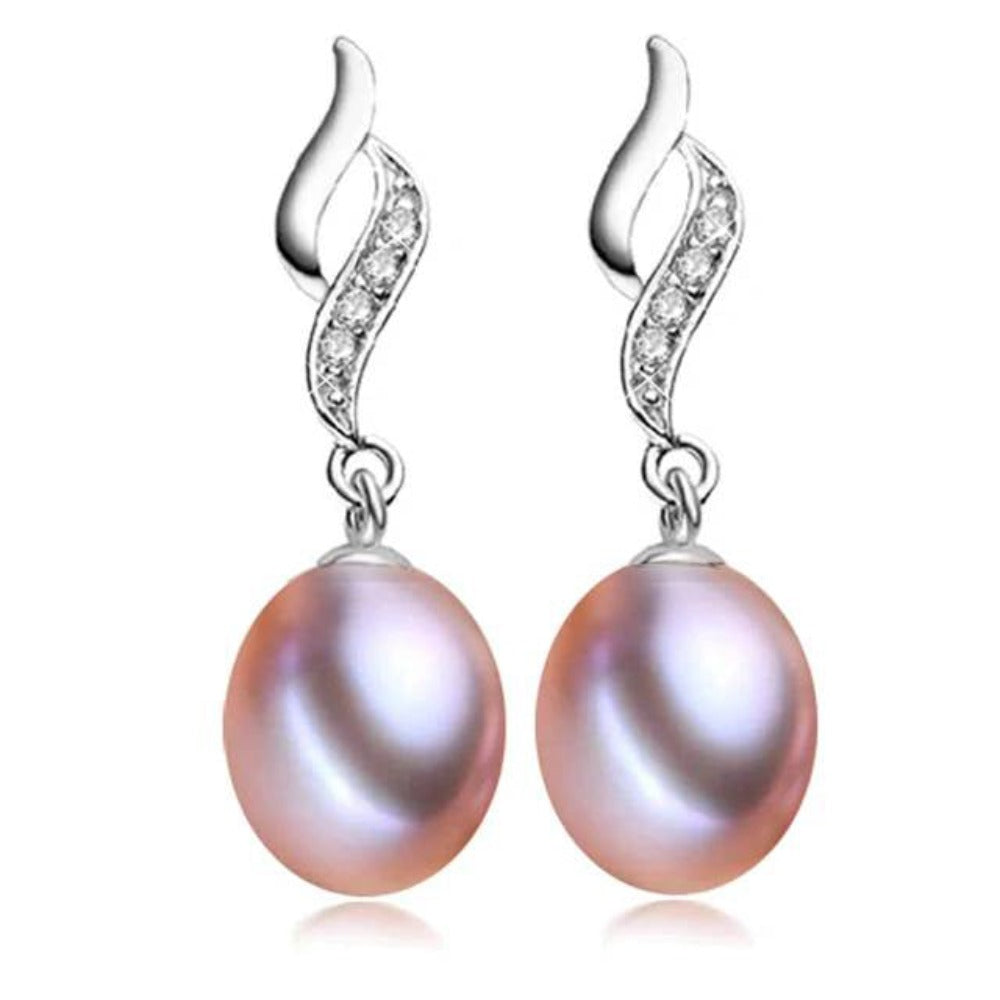 Eternal Drop Earrings Made With Genuine Freshwater Pearls-1