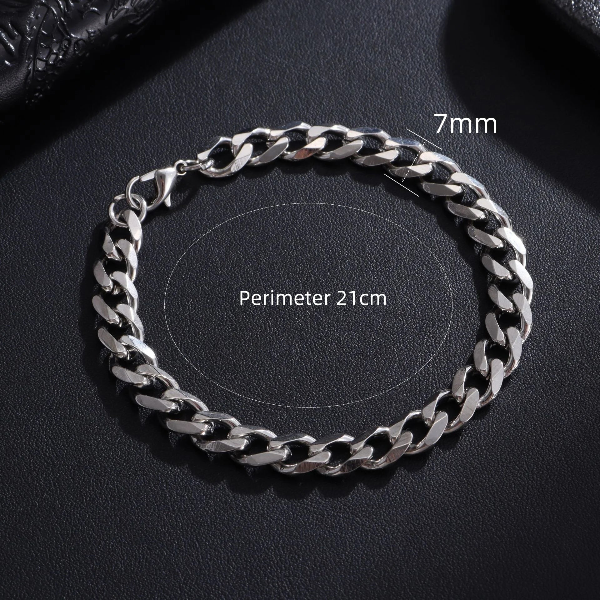 New Trendy Chain Men Bracelet Classic Stainless Steel 3/5/7/9mm Width Chain Bracelet For Men Women Jewelry Gift