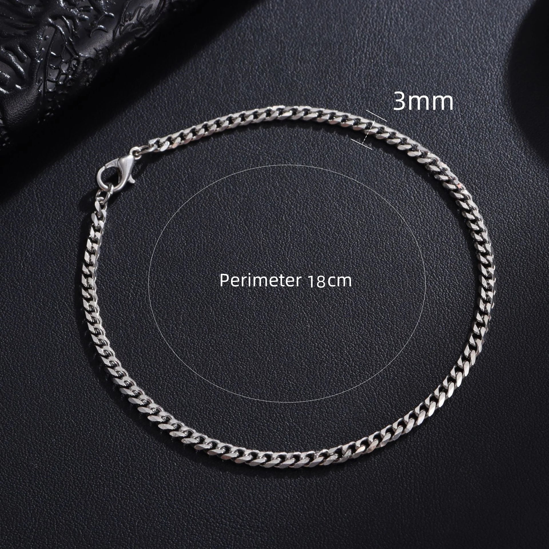New Trendy Chain Men Bracelet Classic Stainless Steel 3/5/7/9mm Width Chain Bracelet For Men Women Jewelry Gift