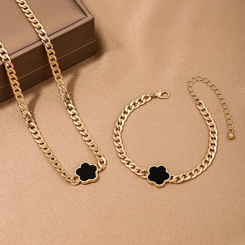 18K Gold Plated Modern Bar Jewelry Set