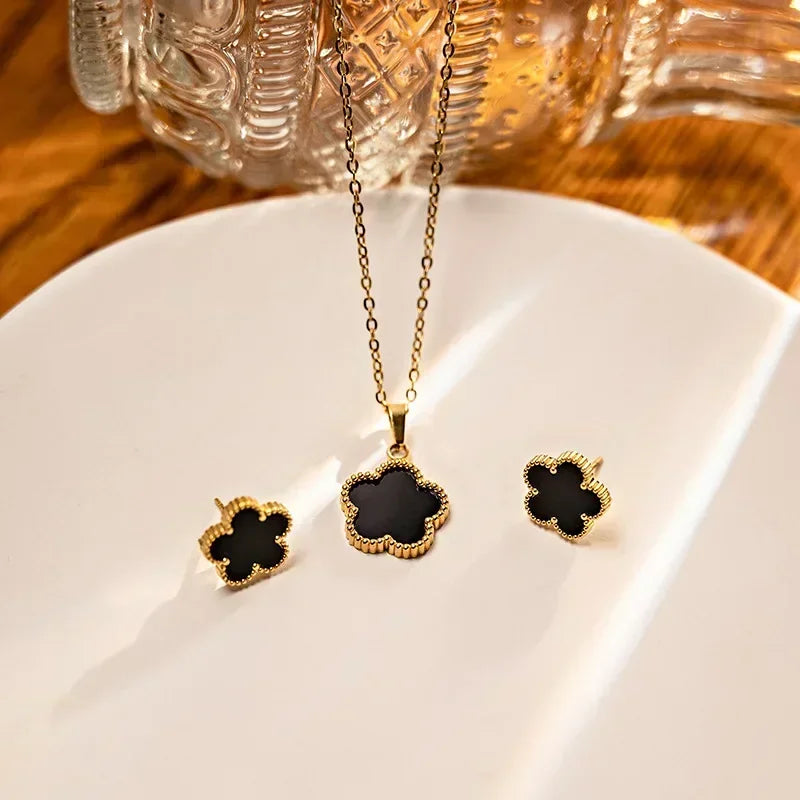 18K Gold Plated Modern Bar Jewelry Set