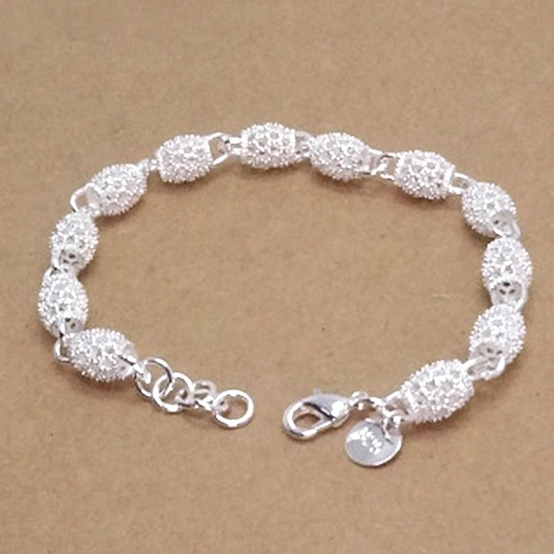 EMESA HOME 925 Sterling Silver Hollow Bell Bangle – Adjustable Fashion Bracelet for Women Party & Wedding Jewelry