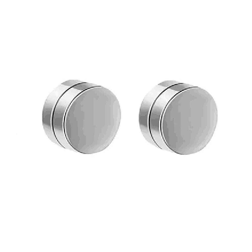 1-10 pairs of men's fashionable ear hole free magnet zircon stainless steel false earring set