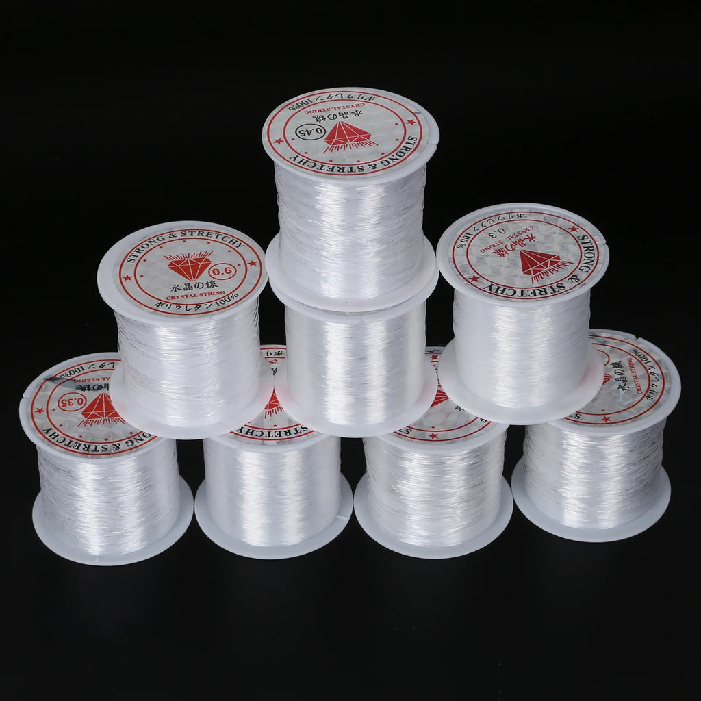0.2/0.25/0.3/0.35/0.4/0.45/0.5/0.6mm 1 Roll Fish Line Wire Clear Non-stretch Strong Nylon String Beading Cord Thread Jewelry DIY