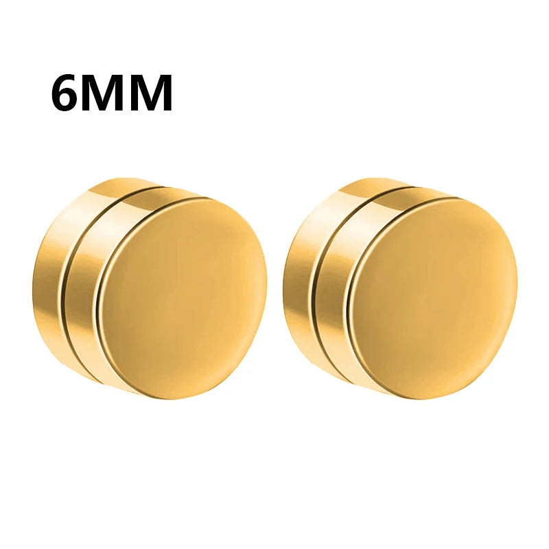 1Pair Fashion Magnetic Clip Ear Stud Non Piercing Earrings Fake Earrings Gift for Men Women Jewelry