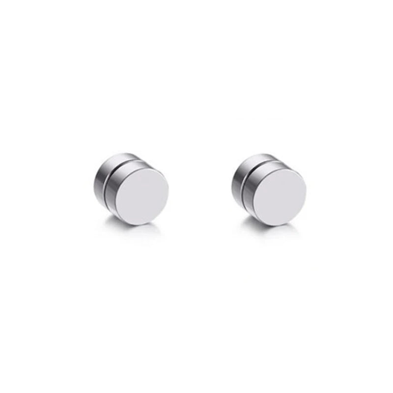 1Pair Fashion Magnetic Clip Ear Stud Non Piercing Earrings Fake Earrings Gift for Men Women Jewelry