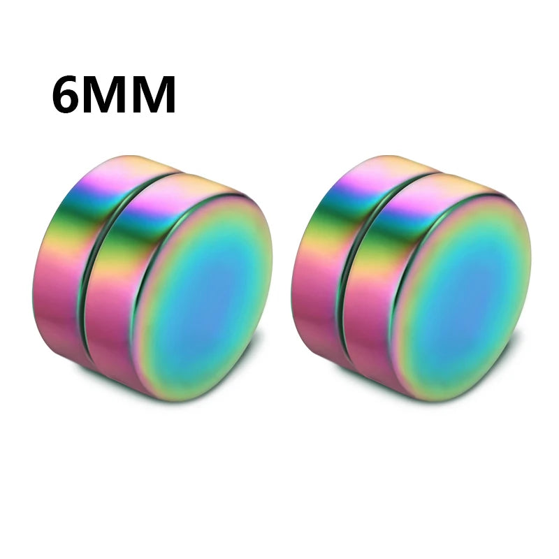 1Pair Fashion Magnetic Clip Ear Stud Non Piercing Earrings Fake Earrings Gift for Men Women Jewelry
