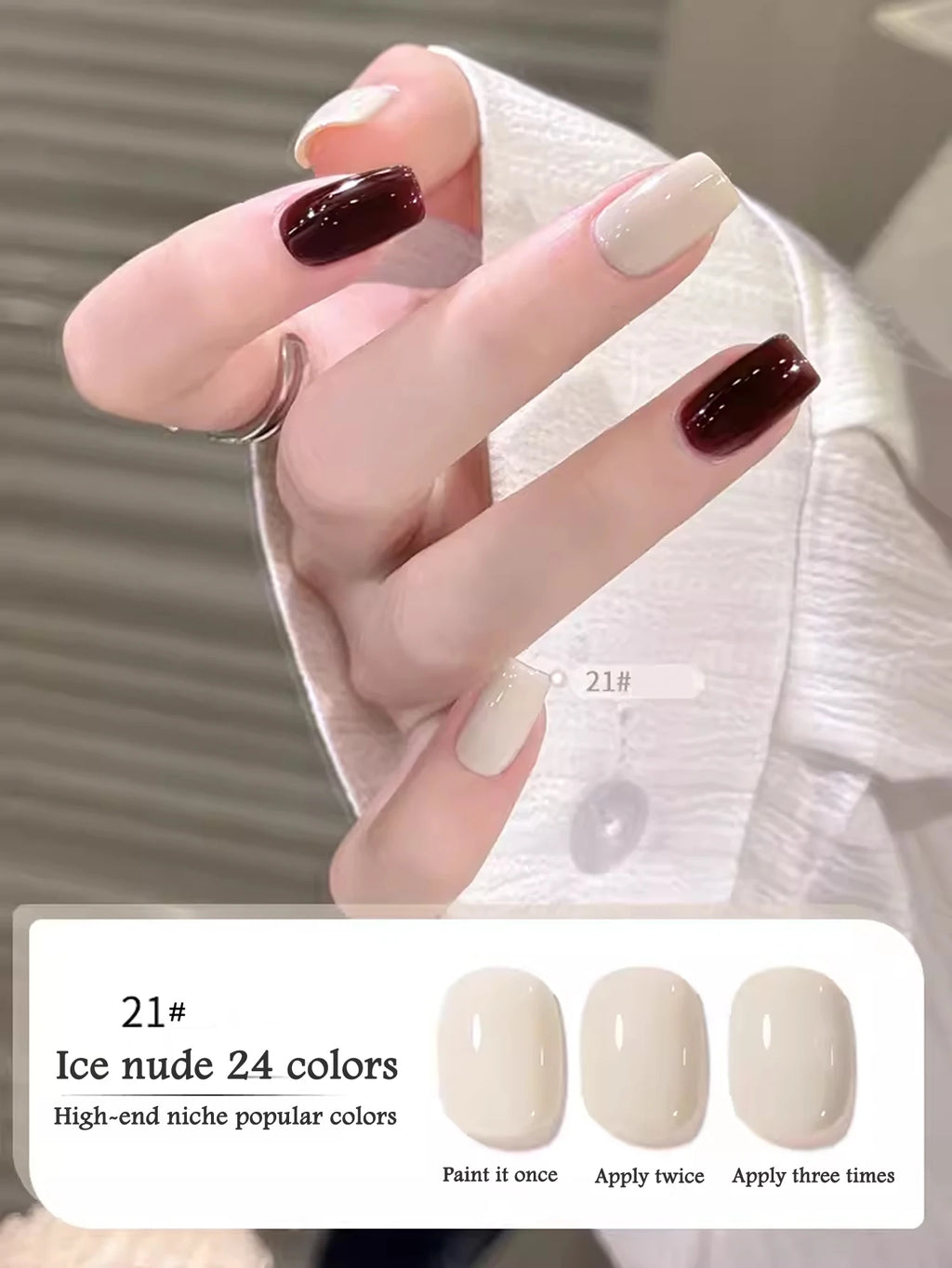 10ML 1-24PCS Milk White Jelly Gel Nail Polish Nail Art 2025 New Popular Nail Supplies UV LED Light Nails Autumn Nails
