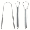 3pcs Stainless Steel Tongue Scraper U-shaped Metal Fresh Breath Cleaning Coated Tongue Toothbrush Oral Hygiene Care Tools