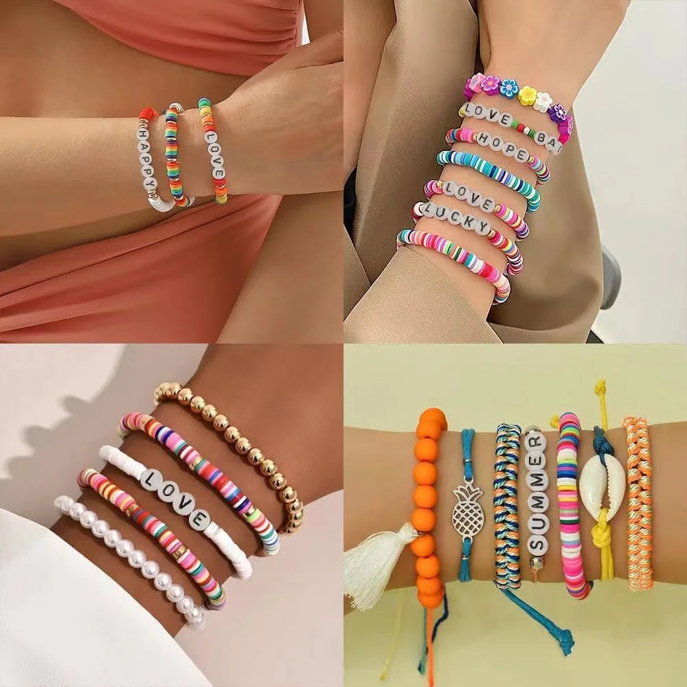 24 Grids High Quality Acrylic 26 English Letter Round Bead Box DIY Children's Early Education Handmade Bead Set