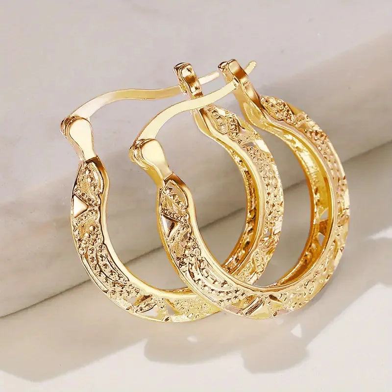 2PC Elegant Water Drop Earrings -18K Gold Plated Copper Jewelry, Suitable for Women - Minimalist Design for Daily Wear-8815