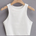 2023 Summer Fashion Women Sexy Slim Tops O-neck Sleeveless Double Nylon Ladies Good Quality Tank Tops 6 Colors