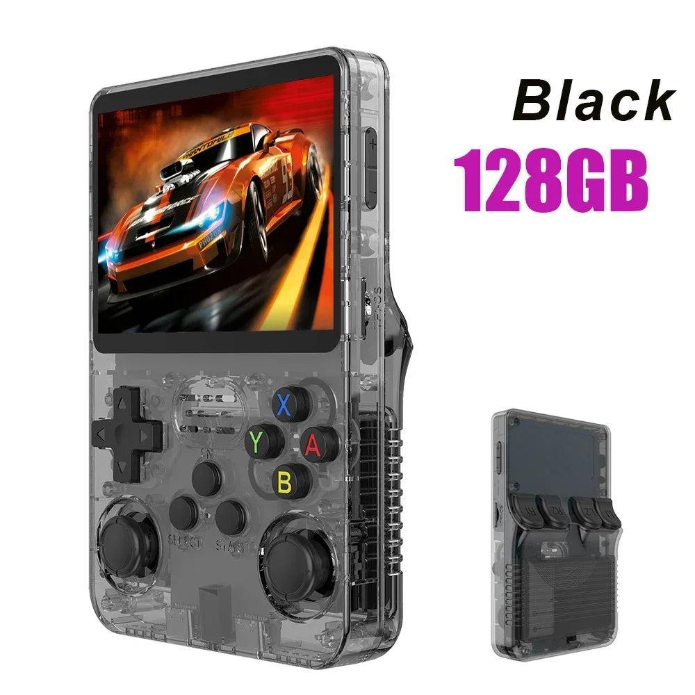 EW Green R36S Retro Handheld Game Console Linux System 3.5 Inch IPS Screen Portable Pocket Video Player 64GB 128G Game Kid Gift